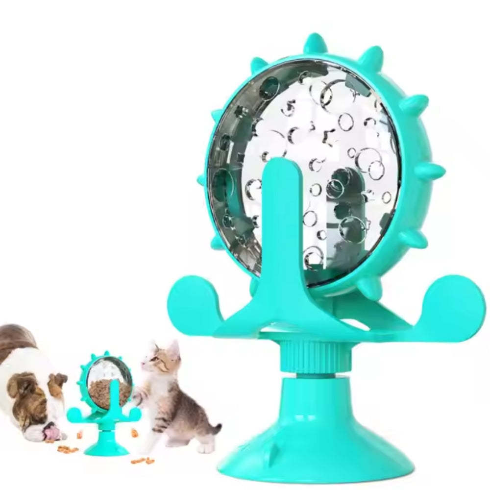 Interactive Ferris Wheel Food Dispensing Pet Toy for Cats & Small Dogs – Fun Enrichment Feeder