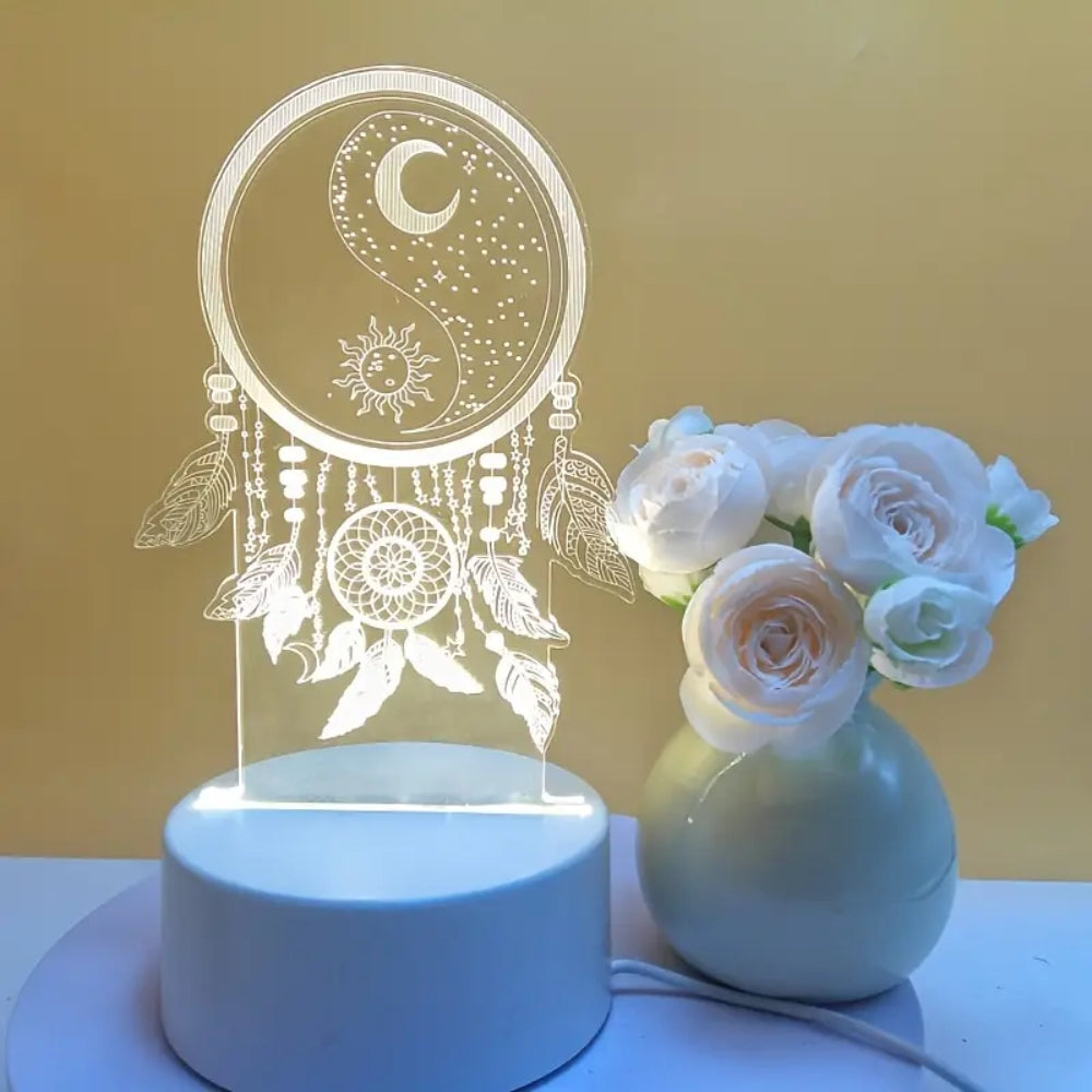 3D Dream catcher Night Light Optical Illusion Lamp