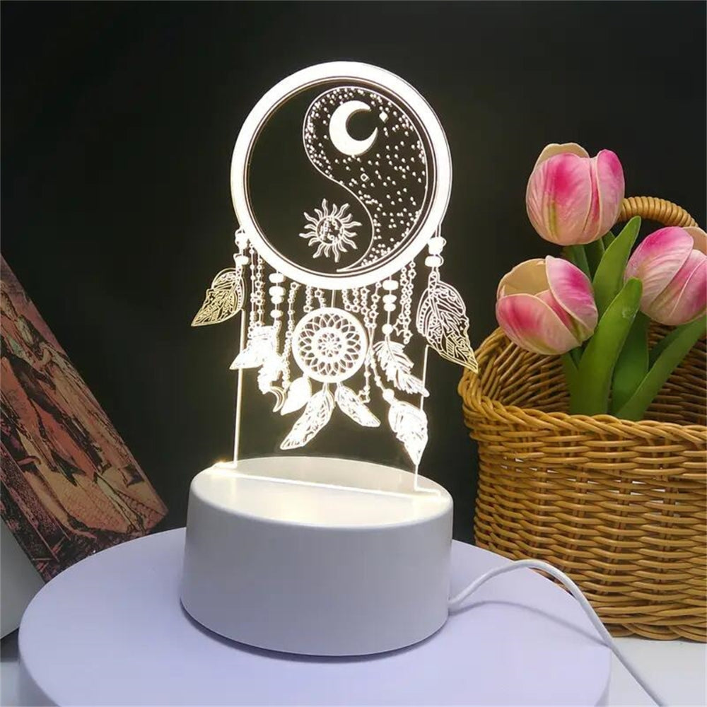 3D Dream catcher Night Light Optical Illusion Lamp