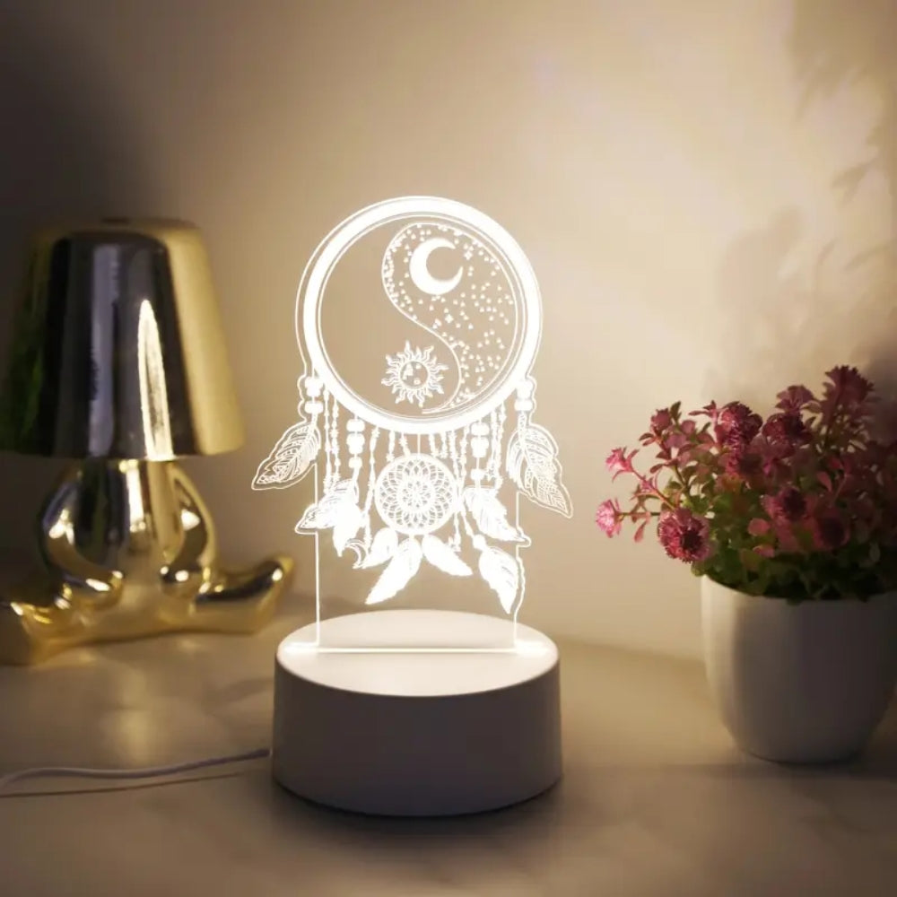 3D Dream catcher Night Light Optical Illusion Lamp