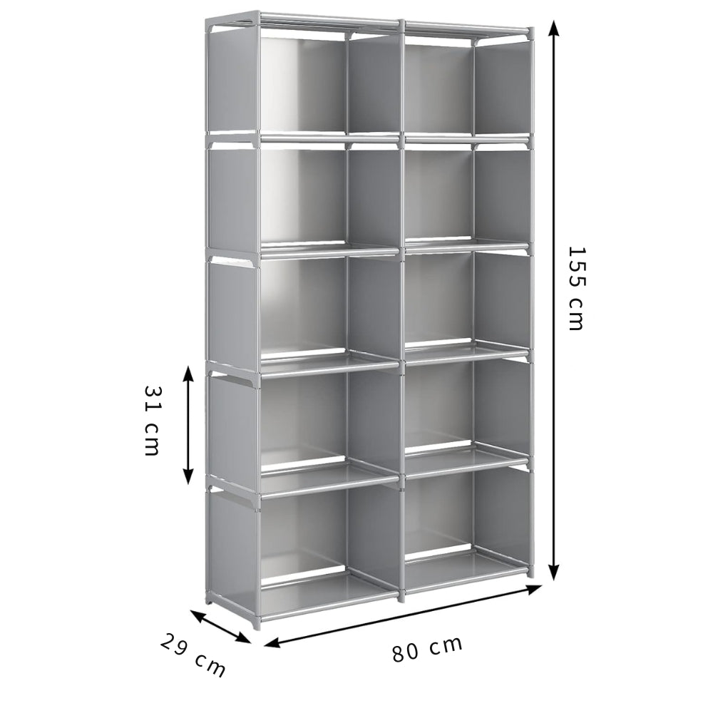 10 Cube Modern Storage Shelf Bookcase Organizer
