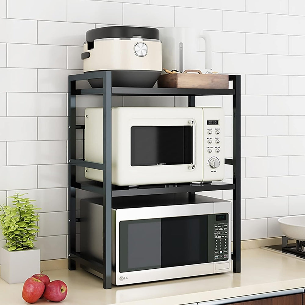 Microwave Oven Rack Stand Kitchen Expandable Storage Shelf