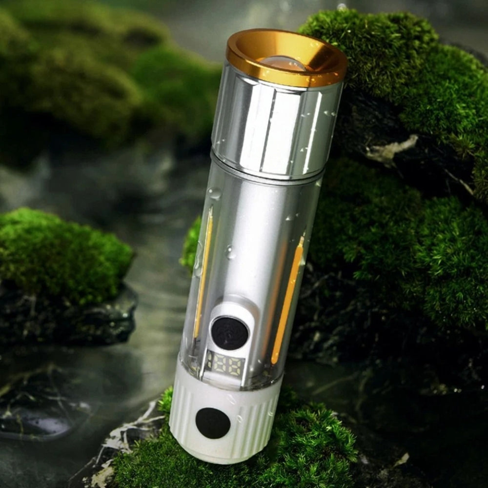 Rechargeable LED Portable Super Bright Flashlight Work Light Waterproof Camping Light