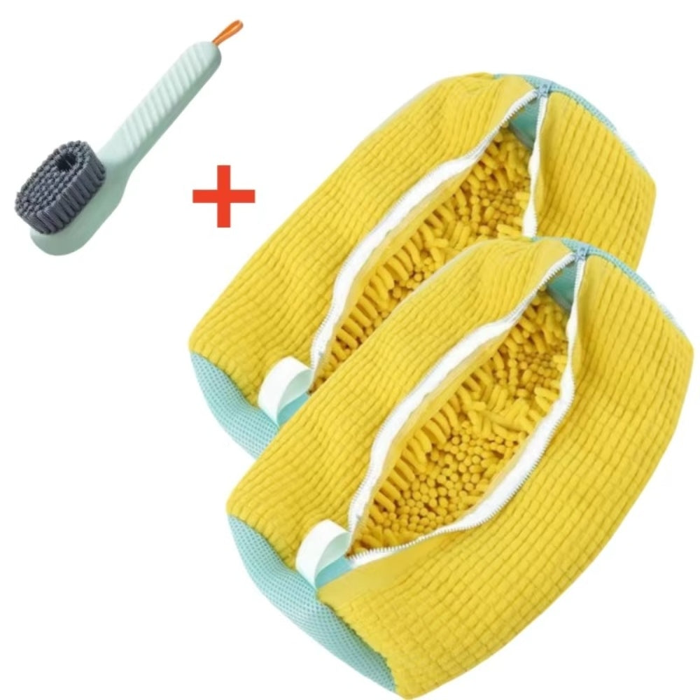 Laundry Shoe Wash Bag with Brush Set for All Shoes