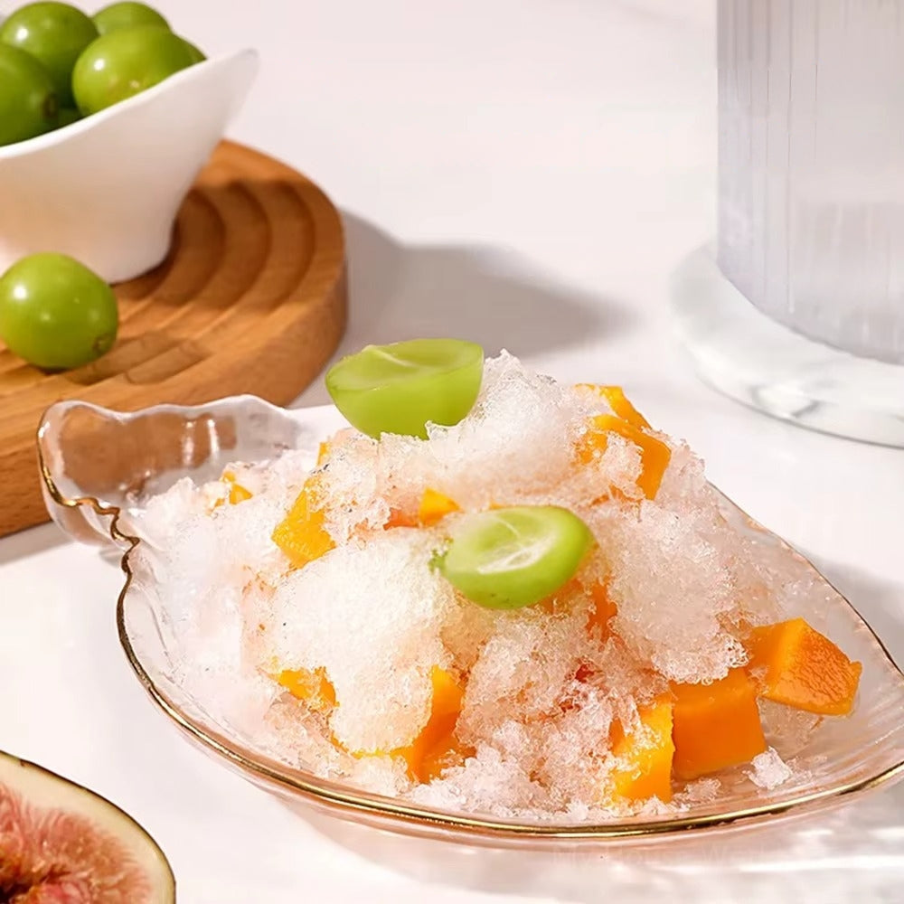 Mini Ice Crusher Hand Operated Shaved Ice Milkshake Maker