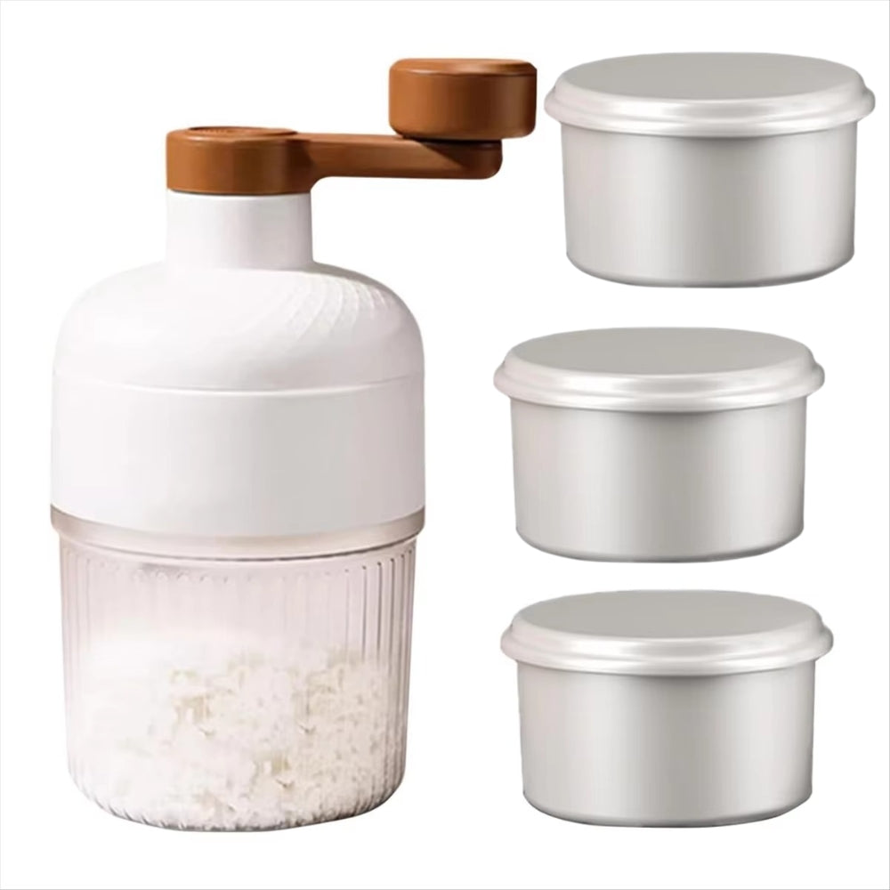 Mini Ice Crusher Hand Operated Shaved Ice Milkshake Maker