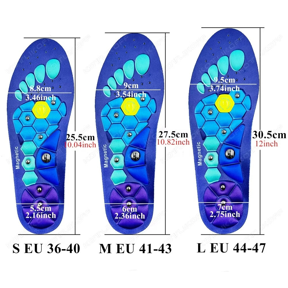 Magnetic Therapy Sports Insoles for Foot Massage and Weight Loss