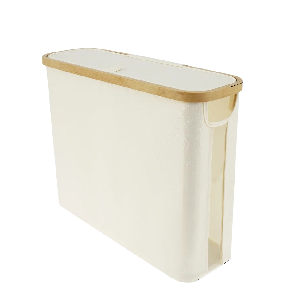 Large Capacity Toilet Rolls Paper Storage Basket with Lid for Bathroom Organizer